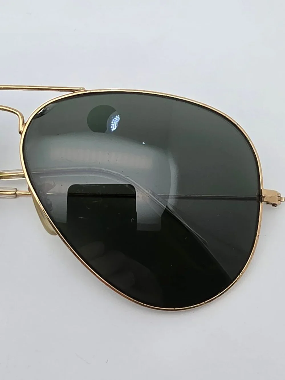 Ray-Ban RB3025 L0205 Arista Gold Frame G-15 Green Lens Aviator Sunglasses w Case
